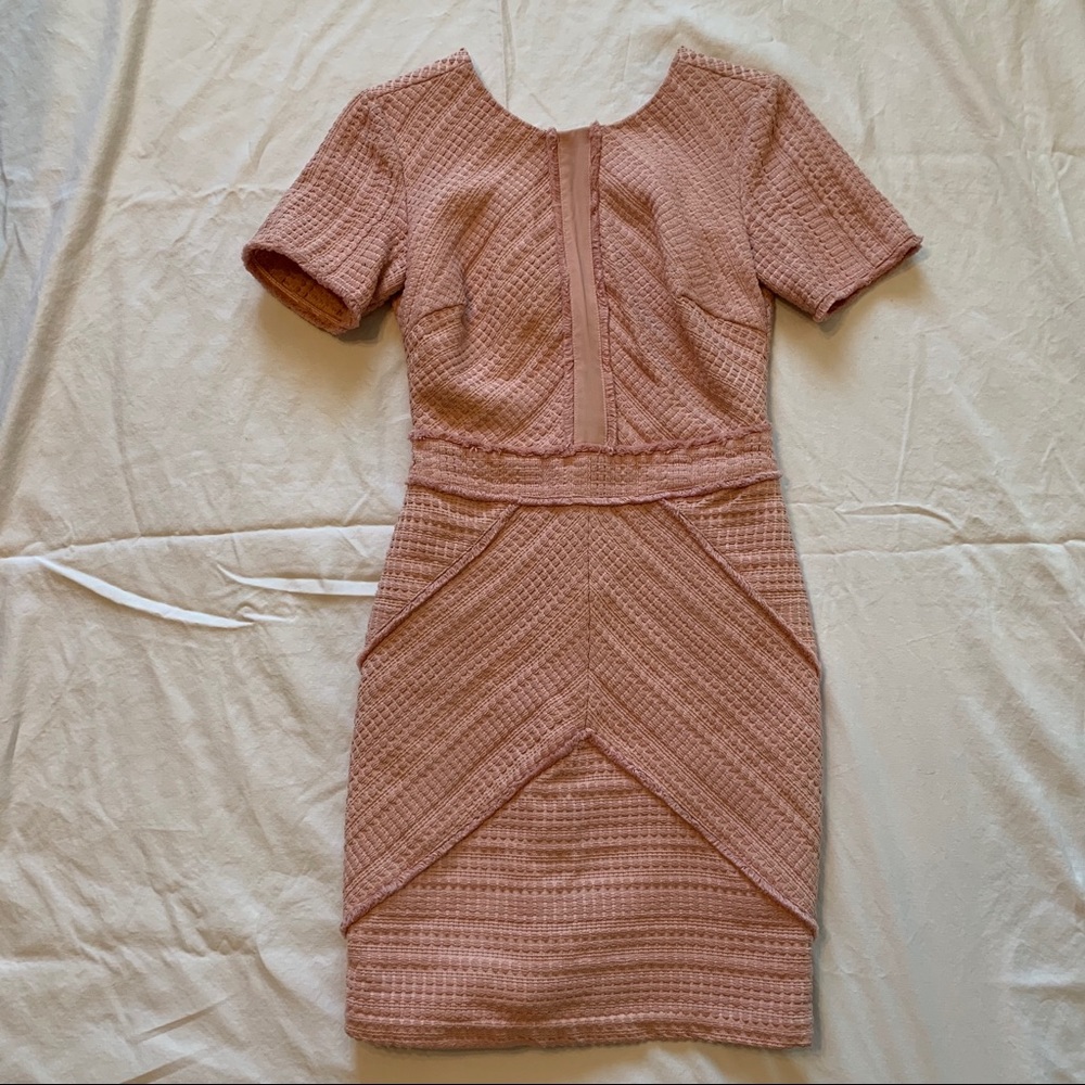 Adelyn Rae blush fitted dress
